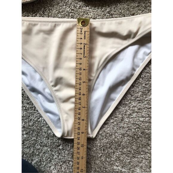 Shade & Shore Women’s Cream Lace Top 2 Piece Bikini Size L (36B) NWOT - Picture 8 of 9